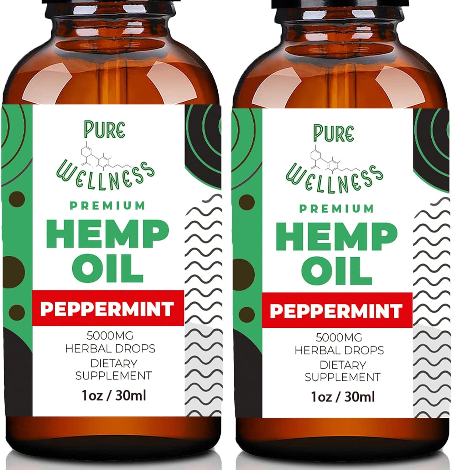 Earth First Botanicals Organic metabolism booster Seed Oil Drops - Peppermint Flavor for Cognitive Function - 5,000mg 2-Pack - Omega 3 6 9 - Non-GMO, Vegan