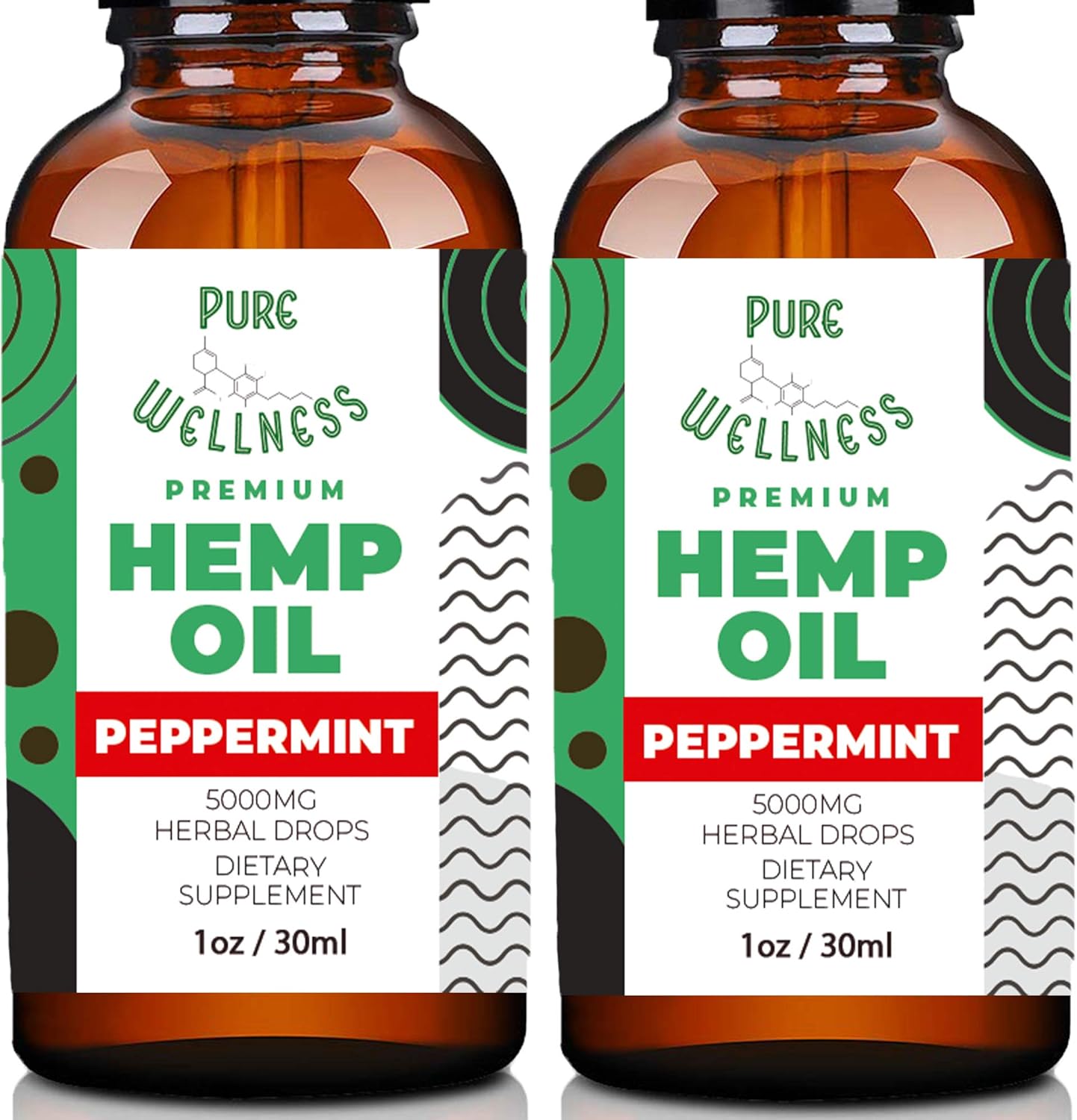 Earth First Botanicals Organic metabolism booster Seed Oil Drops - Peppermint Flavor for Cognitive Function - 5,000mg 2-Pack - Omega 3 6 9 - Non-GMO, Vegan