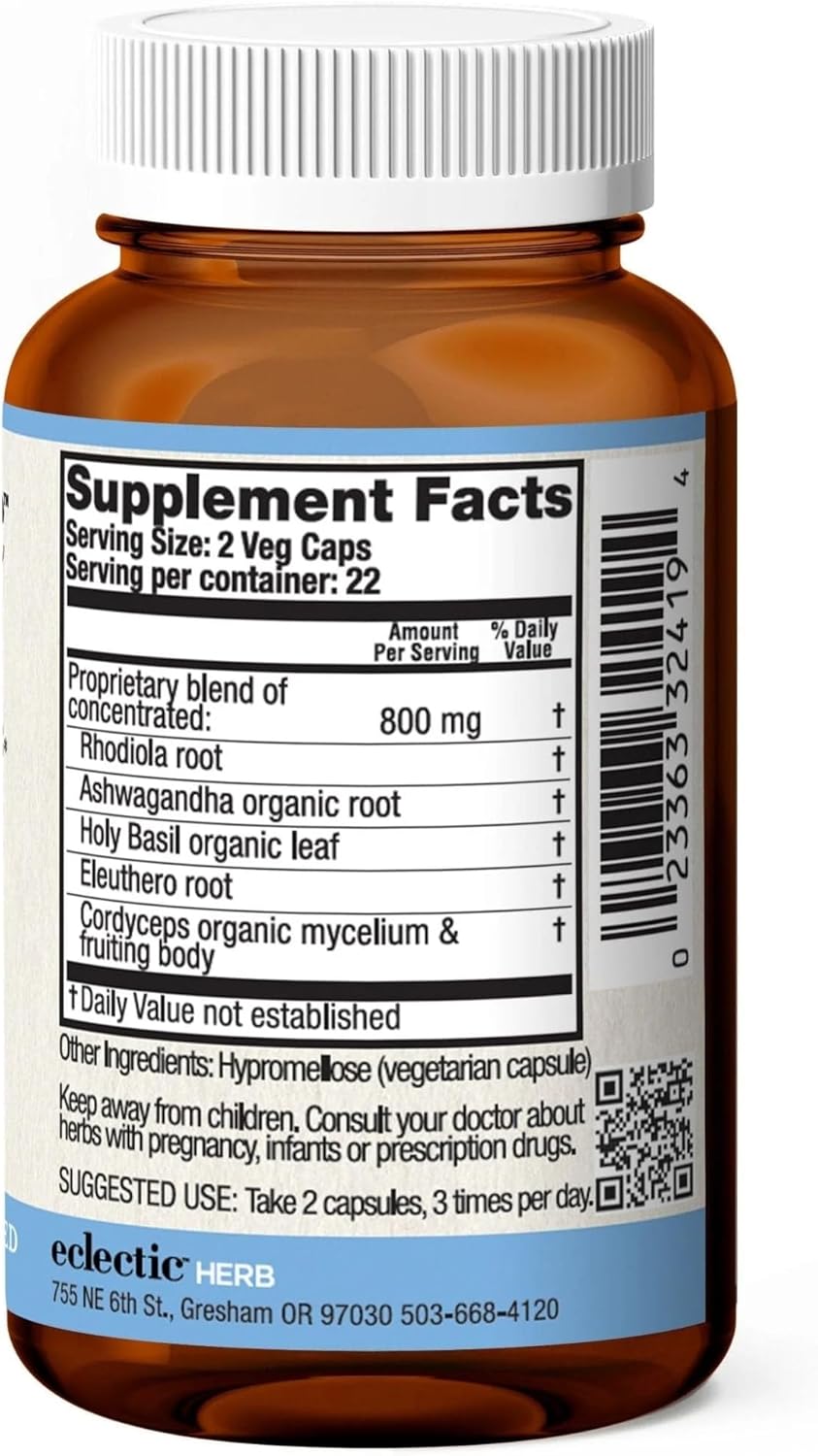 Eclectic Institute Adrenal Support Formula 45 - Natural Stress Relief Supplement