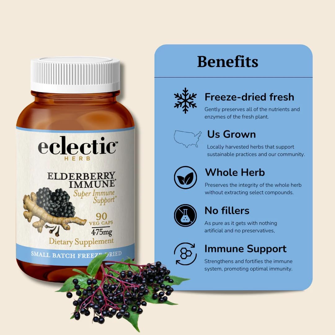 Eclectic Institute Elderberry Immune Formula 90 Capsules