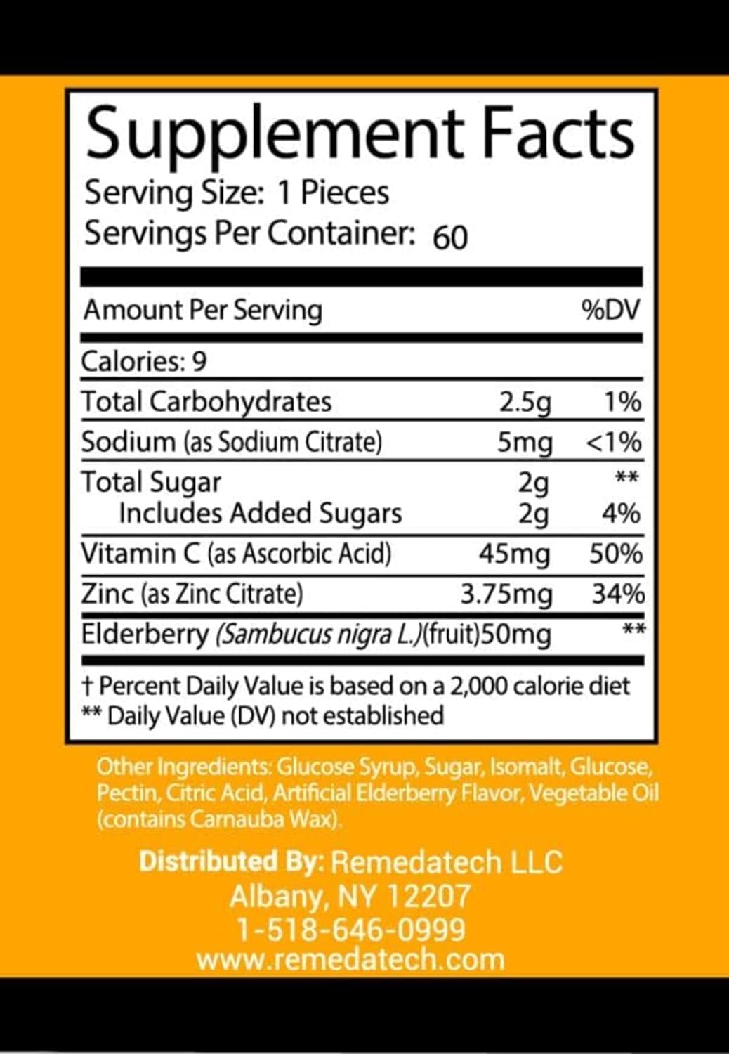 Elderberry Kids Immune Gummies with Vitamin C & Zinc - 60 Count
