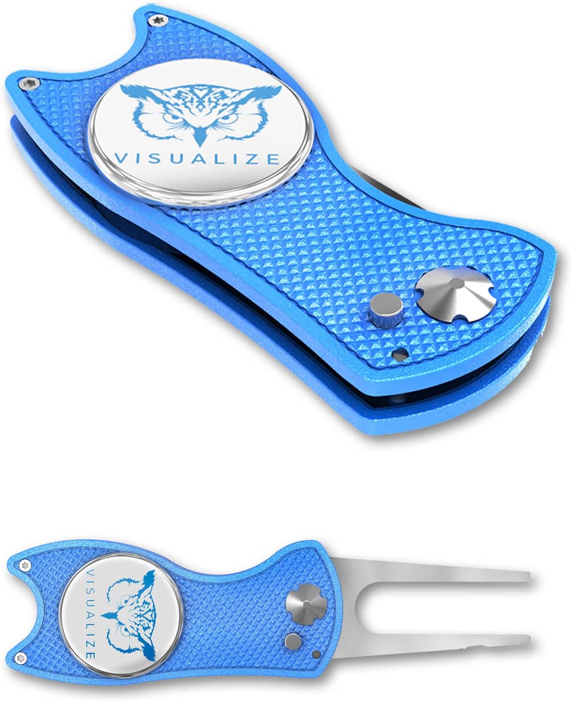 Elite Switchblade Golf Divot Repair Tool Set with Ball Marker - Durable Anodized Aluminum - Ideal Golf Accessory Gift