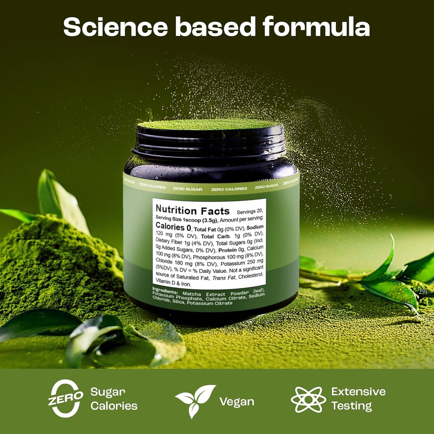 Energizing Matcha Powder & Creatine Bundle - Unsweetened Green Tea & Micronized Creatine for Energy, Focus & Performance (80 Servings)