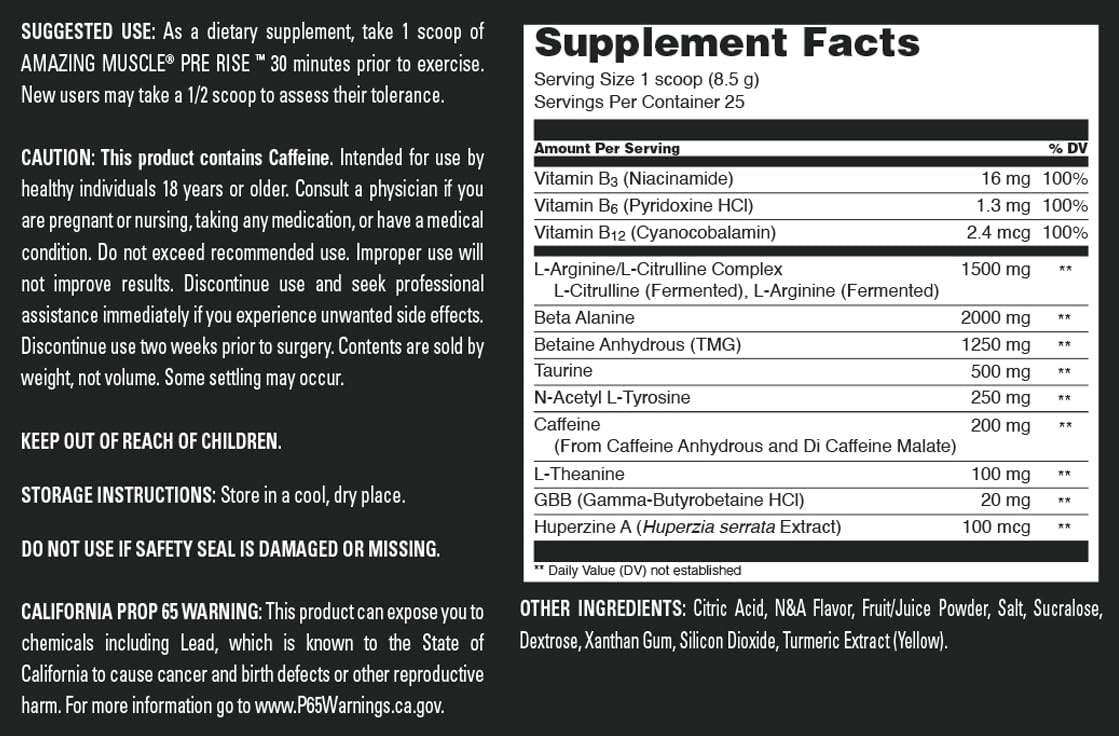 Energizing Pre-Workout Powder with Caffeine & Beta-Alanine for Men & Women, Pineapple Mango Flavor - 25 Servings