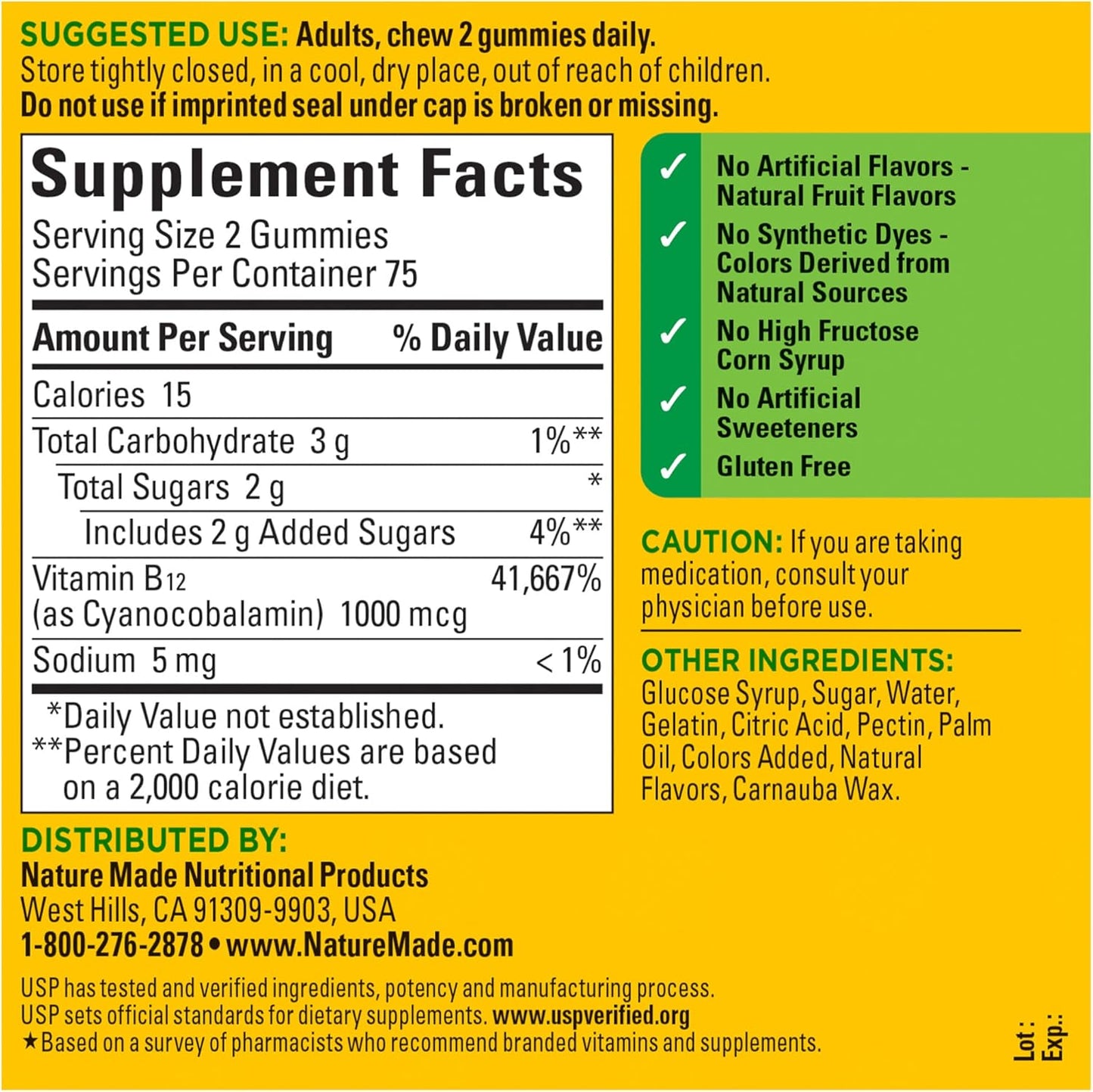 Energy Metabolism Boost: Nature Made B12 1000 mcg Gummies, 150 Count x 2 - 75 Day Supply
