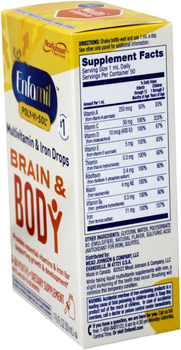 Enfamil Poly VI SOL Drops with Iron 50ML by Mead Johnson - Nutritional Group