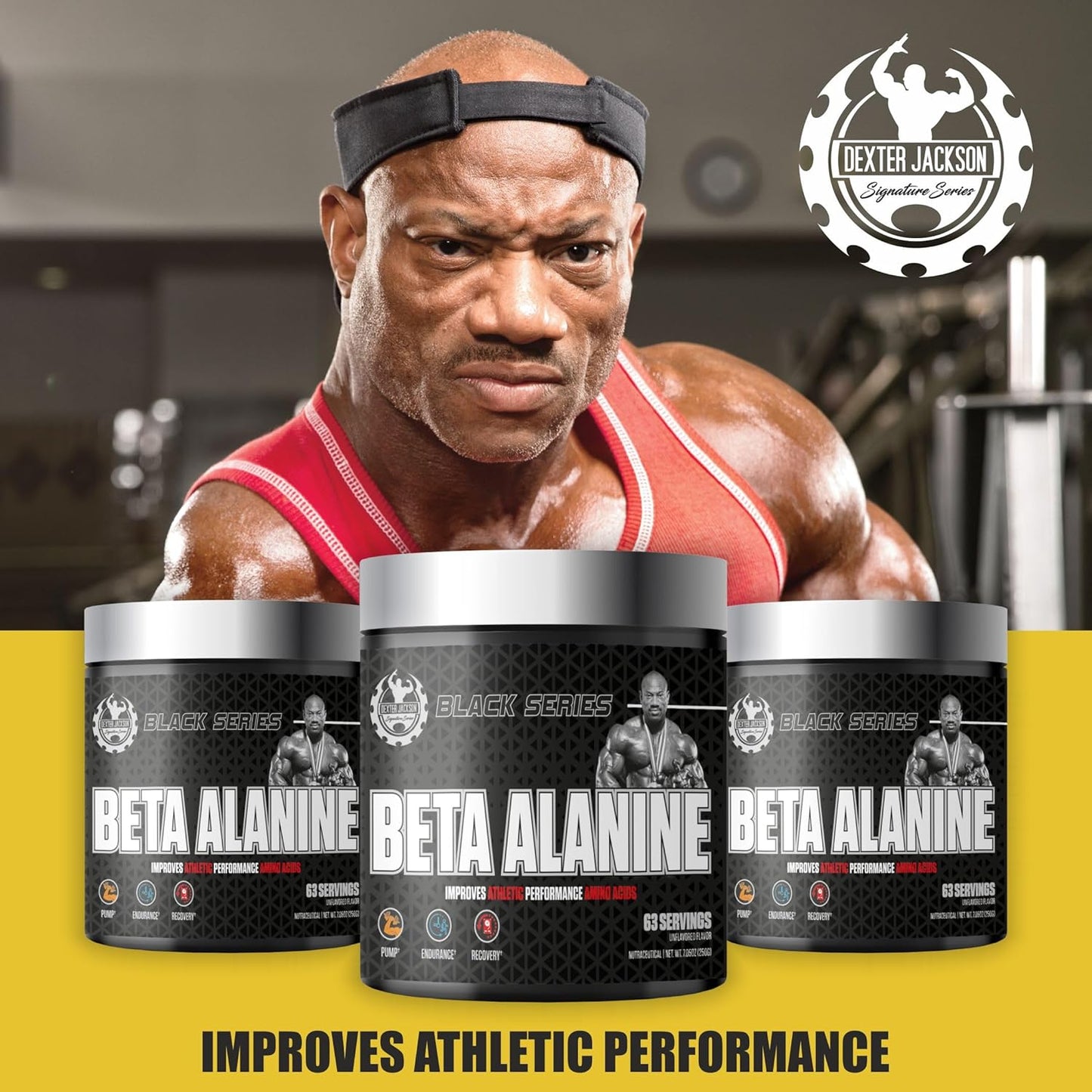 Enhance Endurance and Performance with Dexter Jackson Black Series Beta Alanine Powder - Premium Amino Acid Supplement for Athletes (250G, 63 Servings)