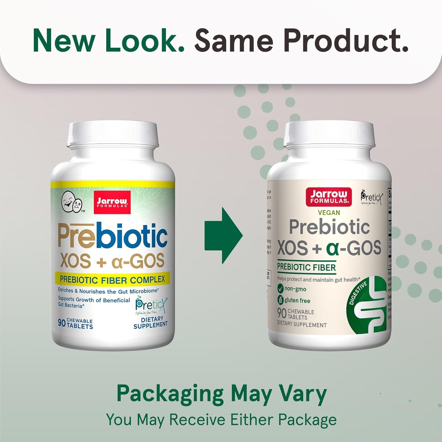 Enrich Gut Microbiome with Jarrow Formulas Prebiotic XOS + GOS Fiber Complex Chewable Tablets - 90 Count