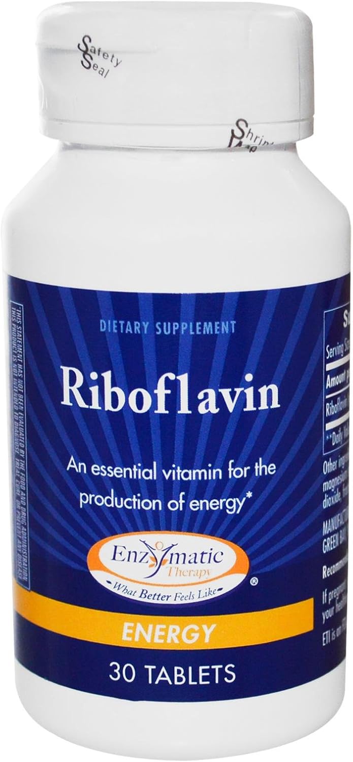 Enzymatic Therapy Riboflavin PhytoPharmica - 30 Tablets - Energy Support Supplement