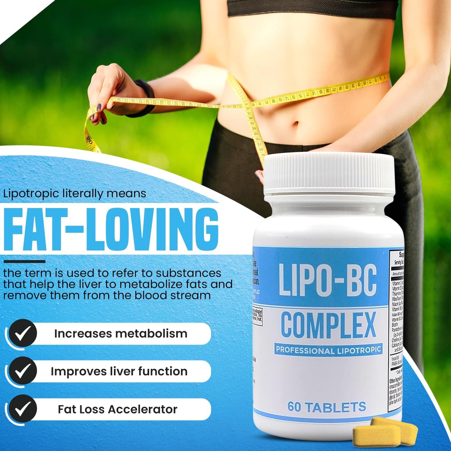 ES Global Lipo B-Complex BC Tablets (60 Count) by Legere Pharmaceuticals - ES Global Brand