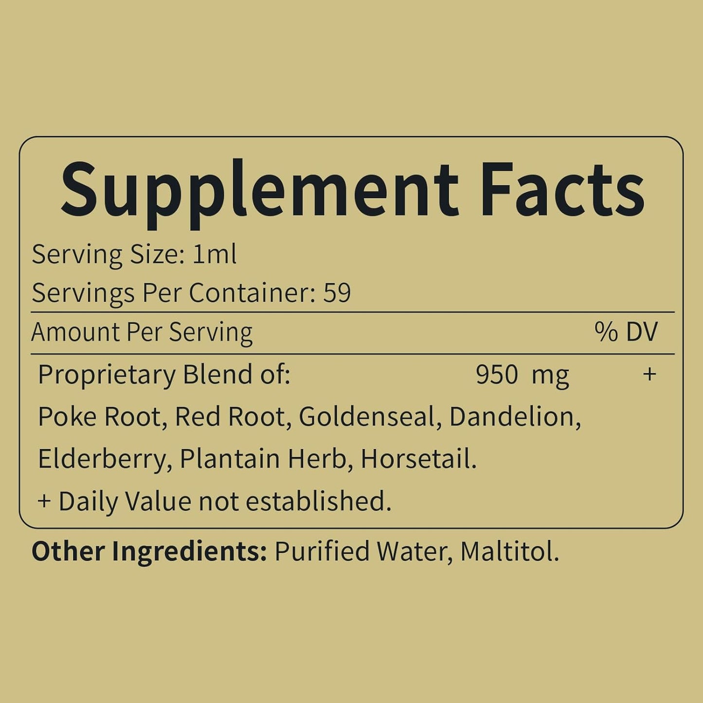 Eubrition Poke Root Herbal Extract Drops for Lymphatic Drainage & Immune System Support - 2oz