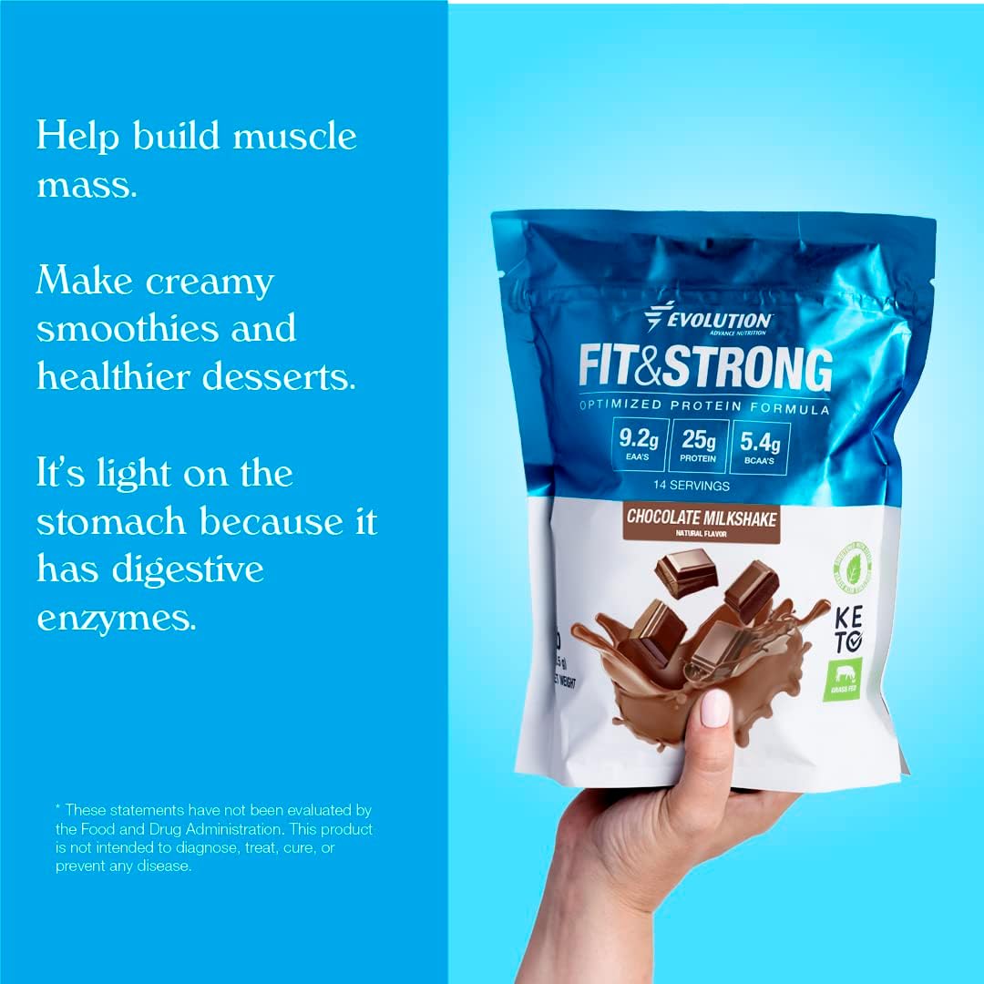 Evolution Advance Nutrition Grass Fed 100% Whey Protein with Resistance Band - Chocolate Flavor for Optimal Muscle Recovery