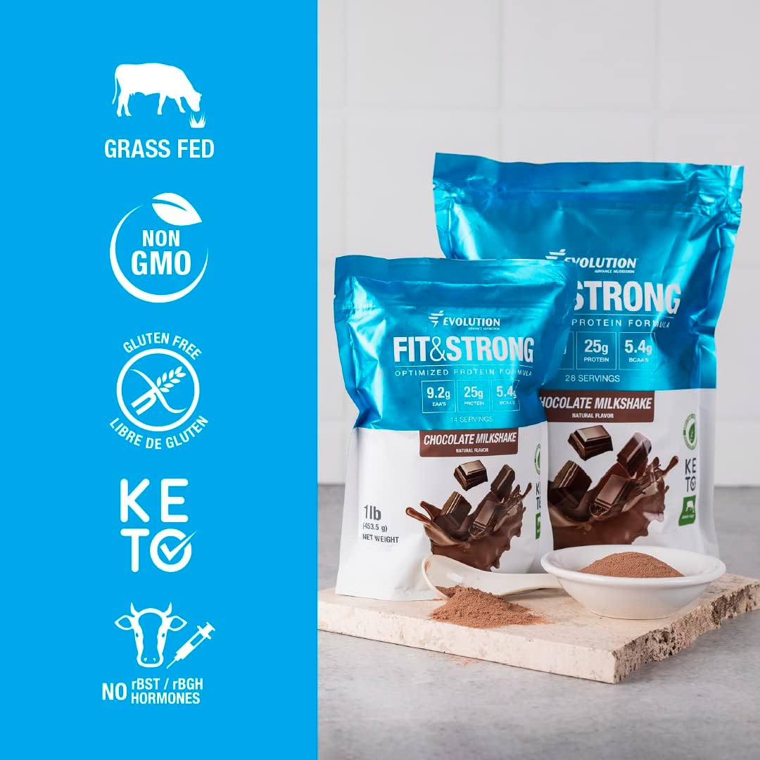 Evolution Advance Nutrition Grass Fed 100% Whey Protein with Resistance Band - Chocolate Flavor for Optimal Muscle Recovery