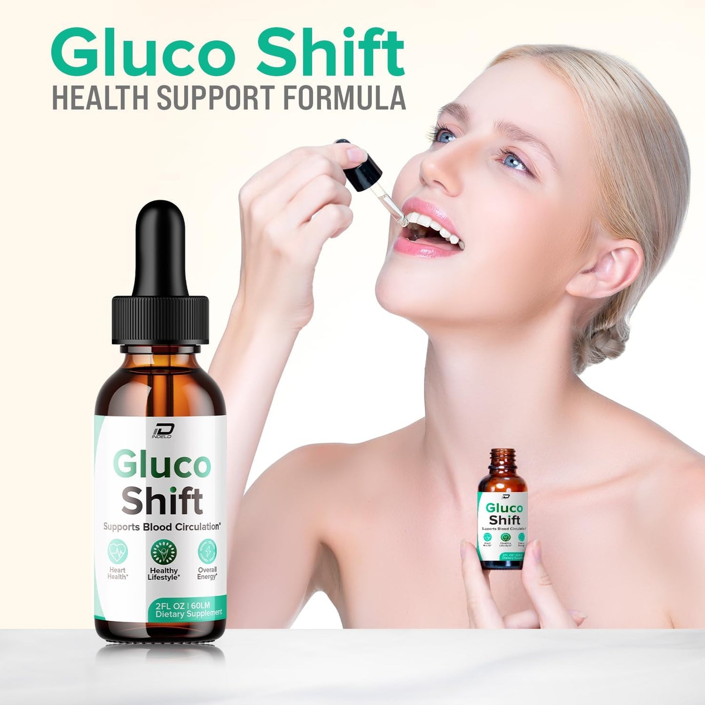 Extra Strength Gluco Shift Drops - Healthy Formula Dietary Supplement - GlocoShift Liquid Drops - 1 Month Supply