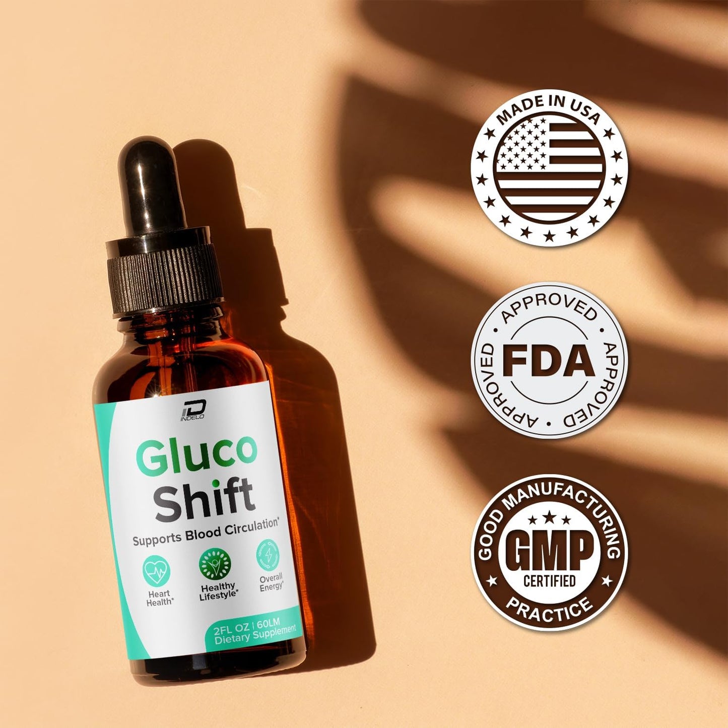 Extra Strength Gluco Shift Drops - Healthy Formula Dietary Supplement - GlocoShift Liquid Drops - 1 Month Supply