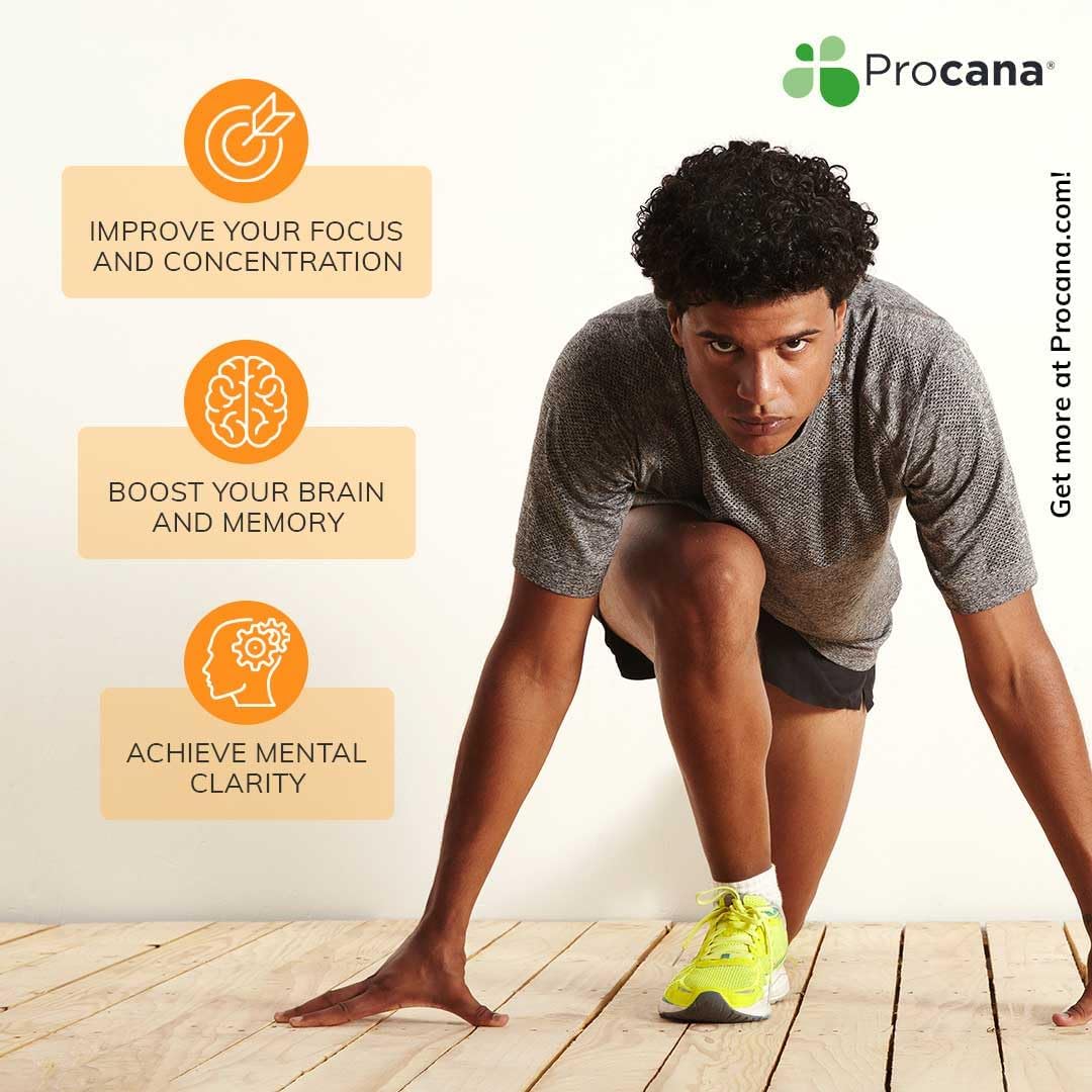 Extra Strength Procana Lions Mane Mushroom Capsules - 1,500mg/serving for Brain Health, Memory, Focus - 45,000mg Bottle (90ct)