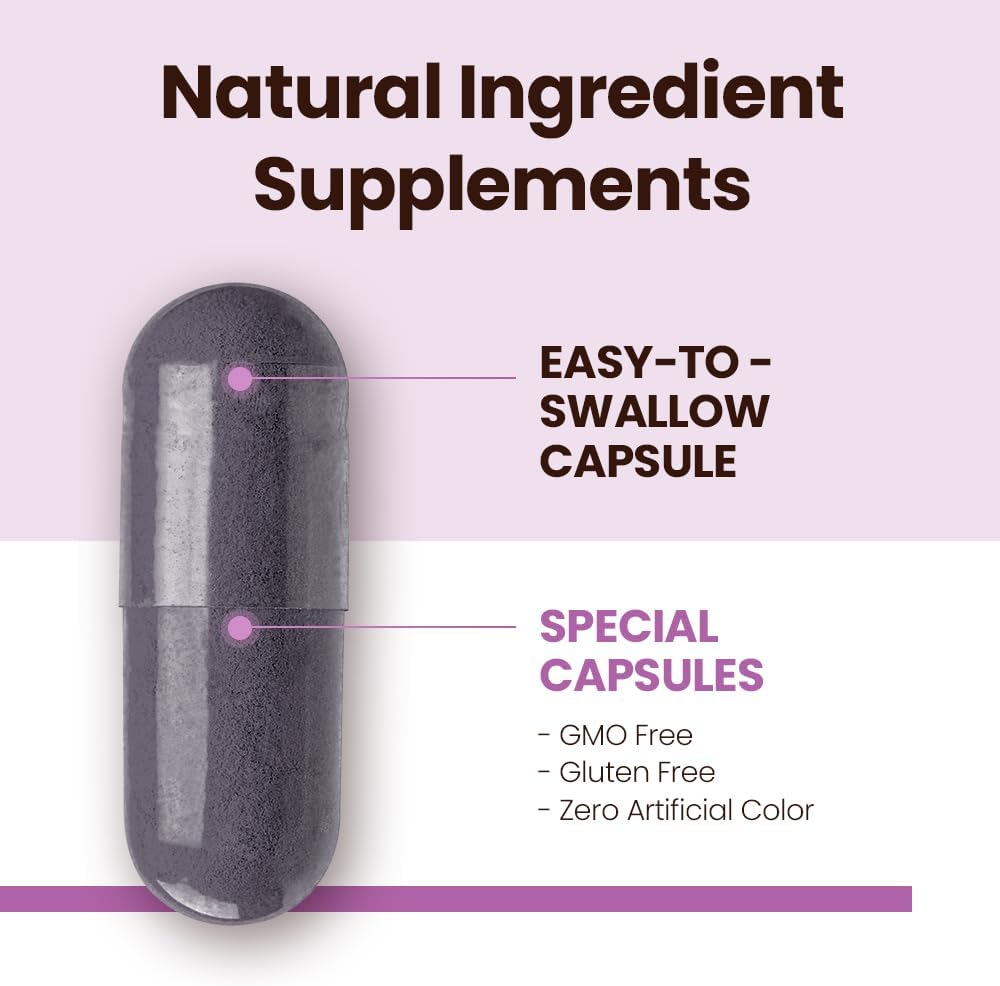 Eye Health Support Capsules with Bilberry and American Ginseng for Vision Care and Cognitive Support, 30 ct - Men and Women
