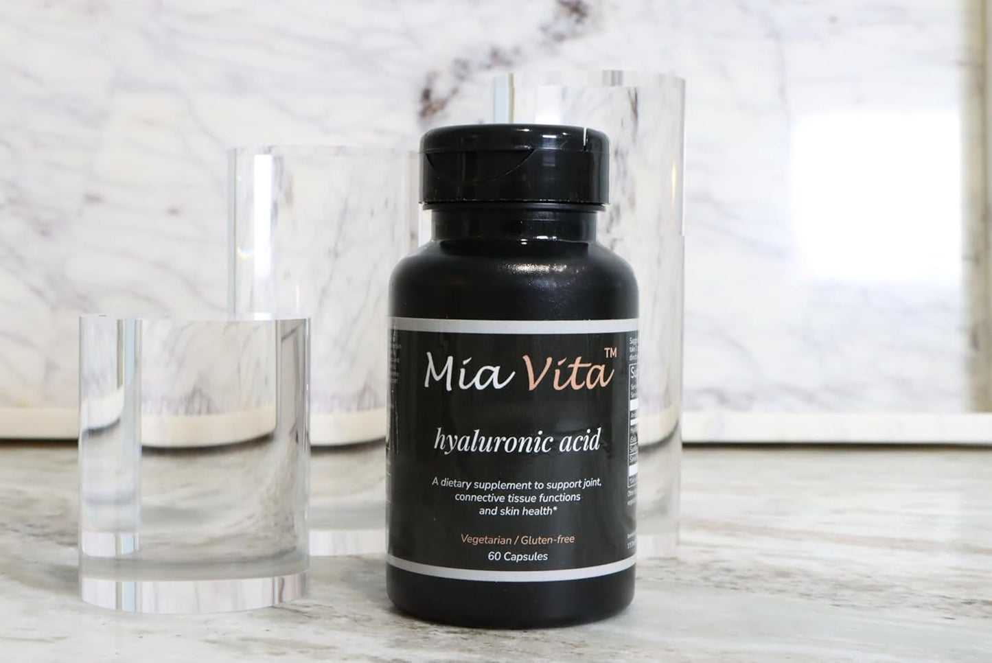 FEMMEPHARMA Mia Vita Hyaluronic Acid Oral Supplements for Women - Promotes Healthy Hair, Skin, Nails, and Joints - 30 Day Supply