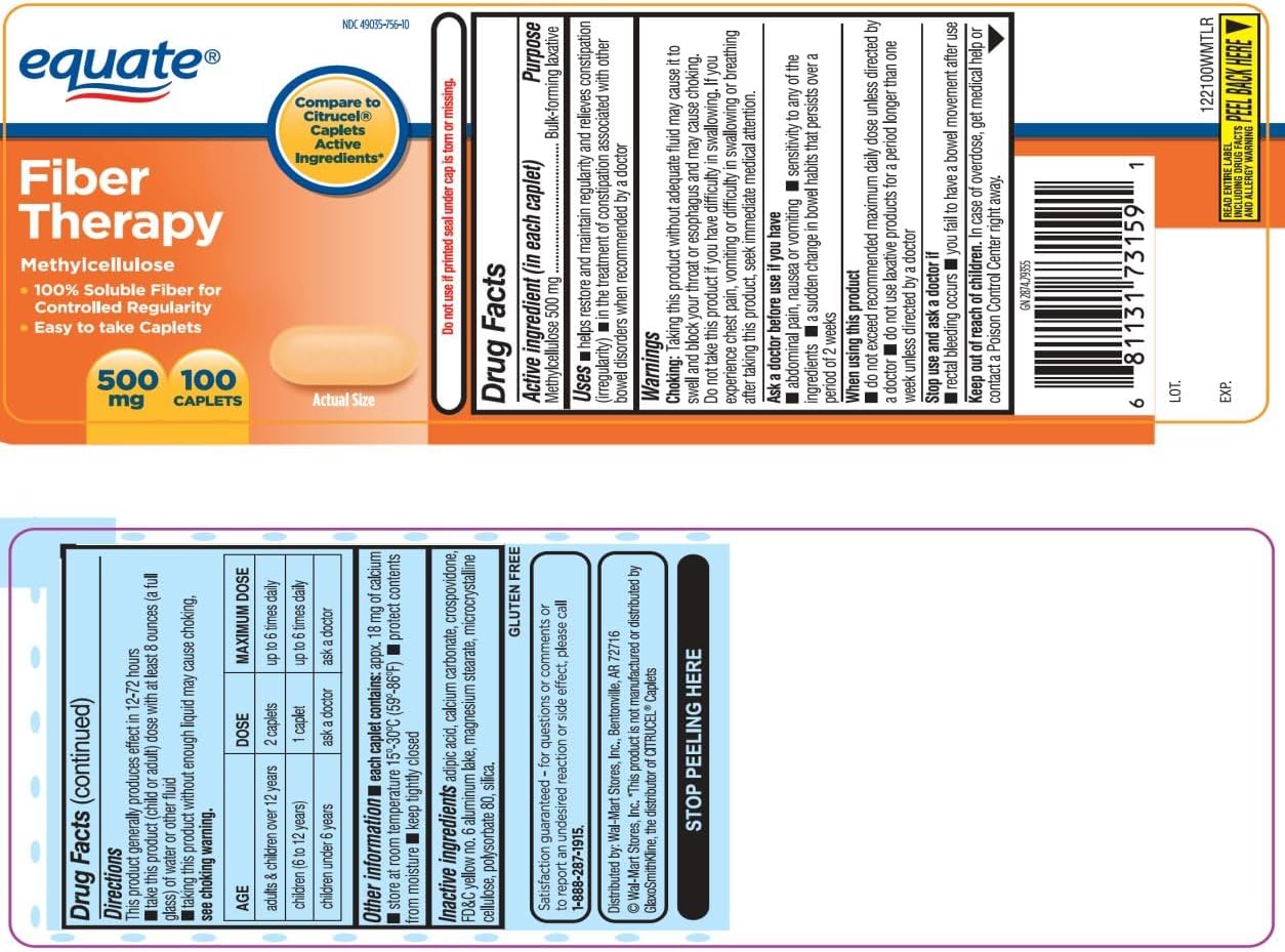 Fiber Therapy Methylcellulose 500mg, 100ct - Pack of 1, Boxed by Fusion Shop Store