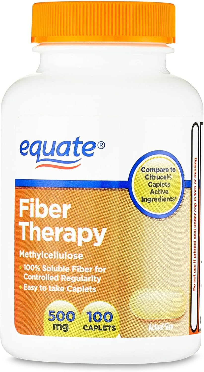 Fiber Therapy Methylcellulose 500mg, 100ct - Pack of 1, Boxed by Fusion Shop Store