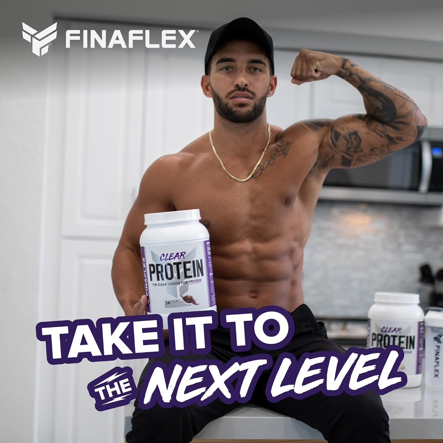 FINAFLEX CLEAR PROTEIN, Double Chocolate - 2 lb - Enhances Muscle Performance & Growth - Delicious Milkshake Flavor - Low Carb, Low Fat, Gluten Free - 27 Servings