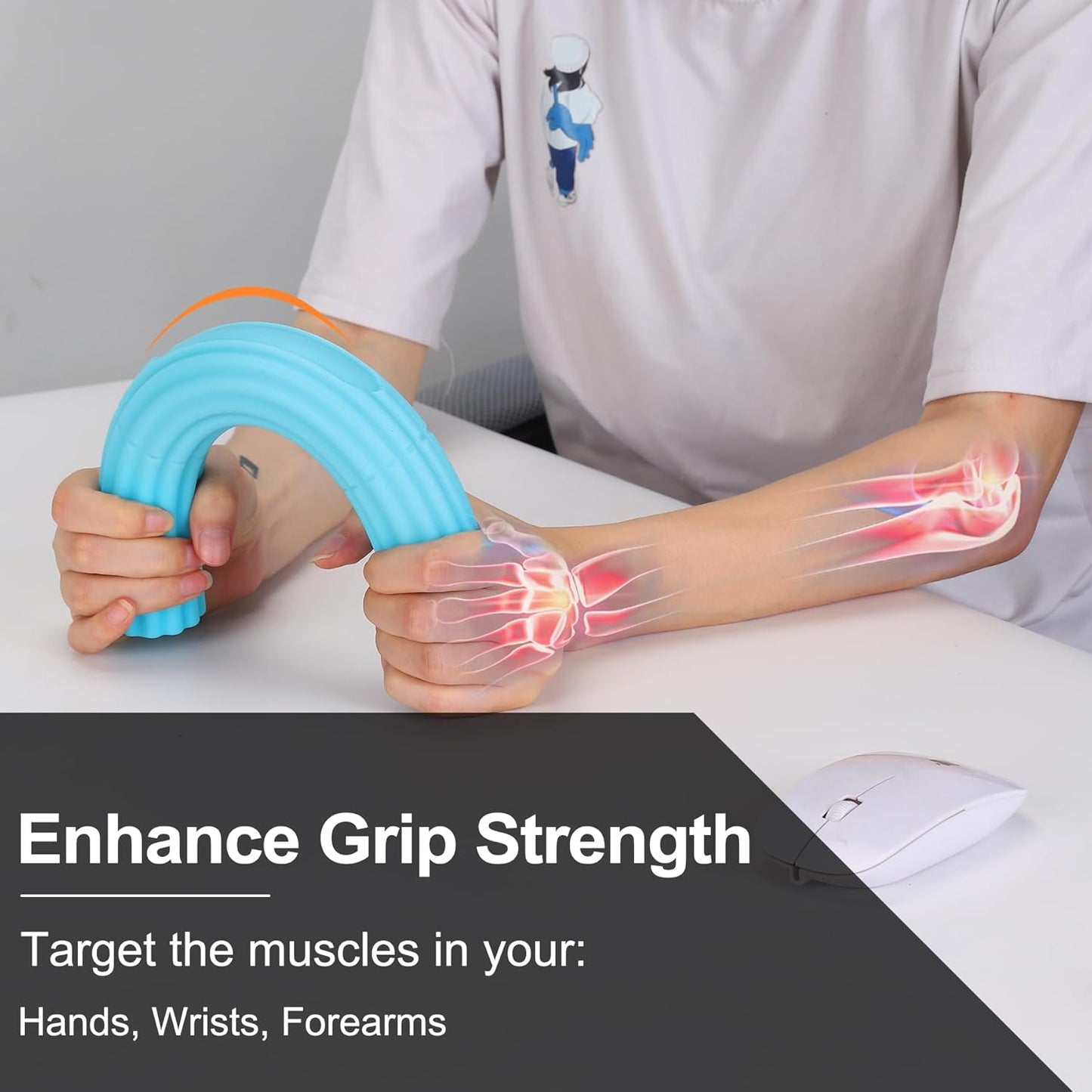 Flex Therapy Bar Strengthener for Tennis Elbow, Golfers Elbow, Tendonitis - Wrist, Forearm Pain Relief