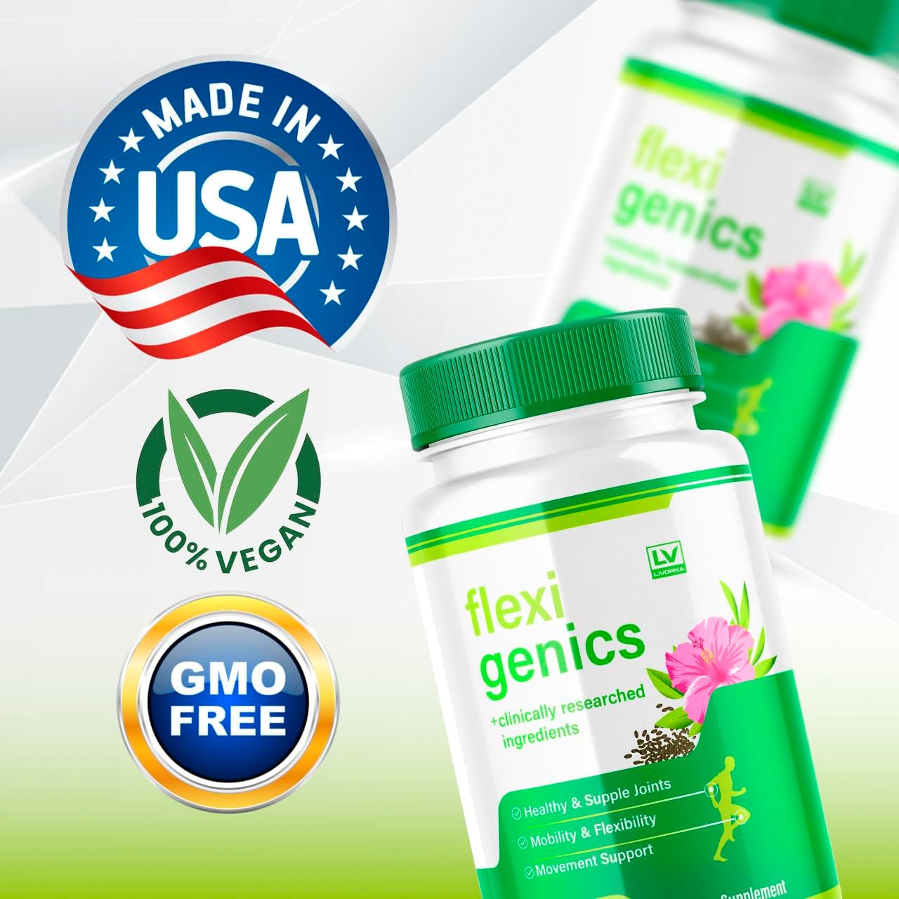 Flexigenics Supplement Capsules (3 Pack) for Flexibility Support - Advanced Formula Pills