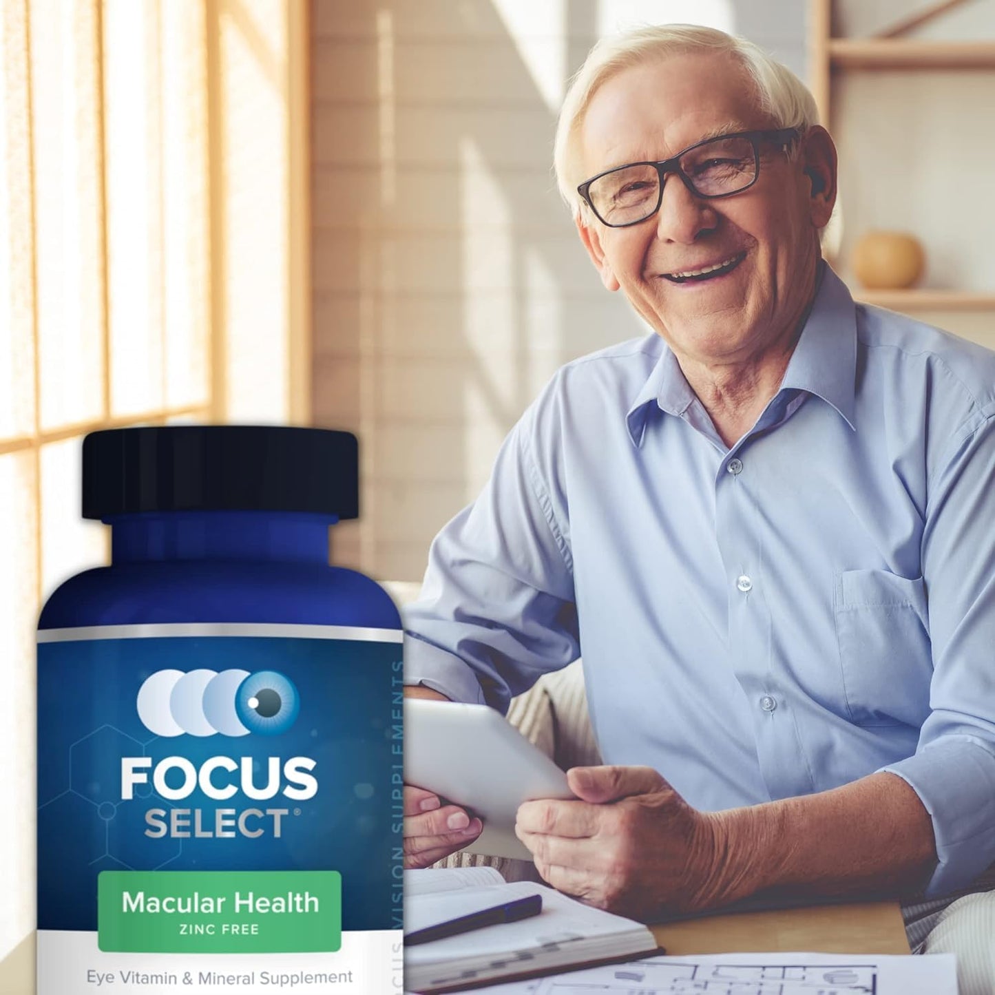 Focus Vision Support Zinc-Free Softgel Capsules 2-Pack | AREDS2 Based Eye Vitamin | Macular Generation Support | Easy to Swallow Formula
