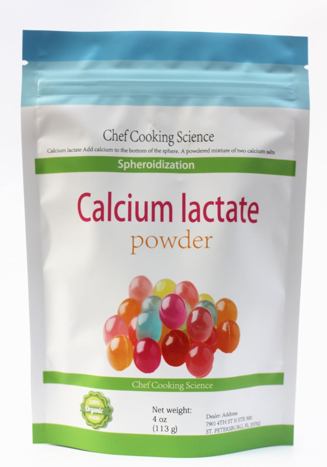 Food Grade Calcium Lactate Powder Supplement for Strong Bones & Overall Health - 4 oz 113 g