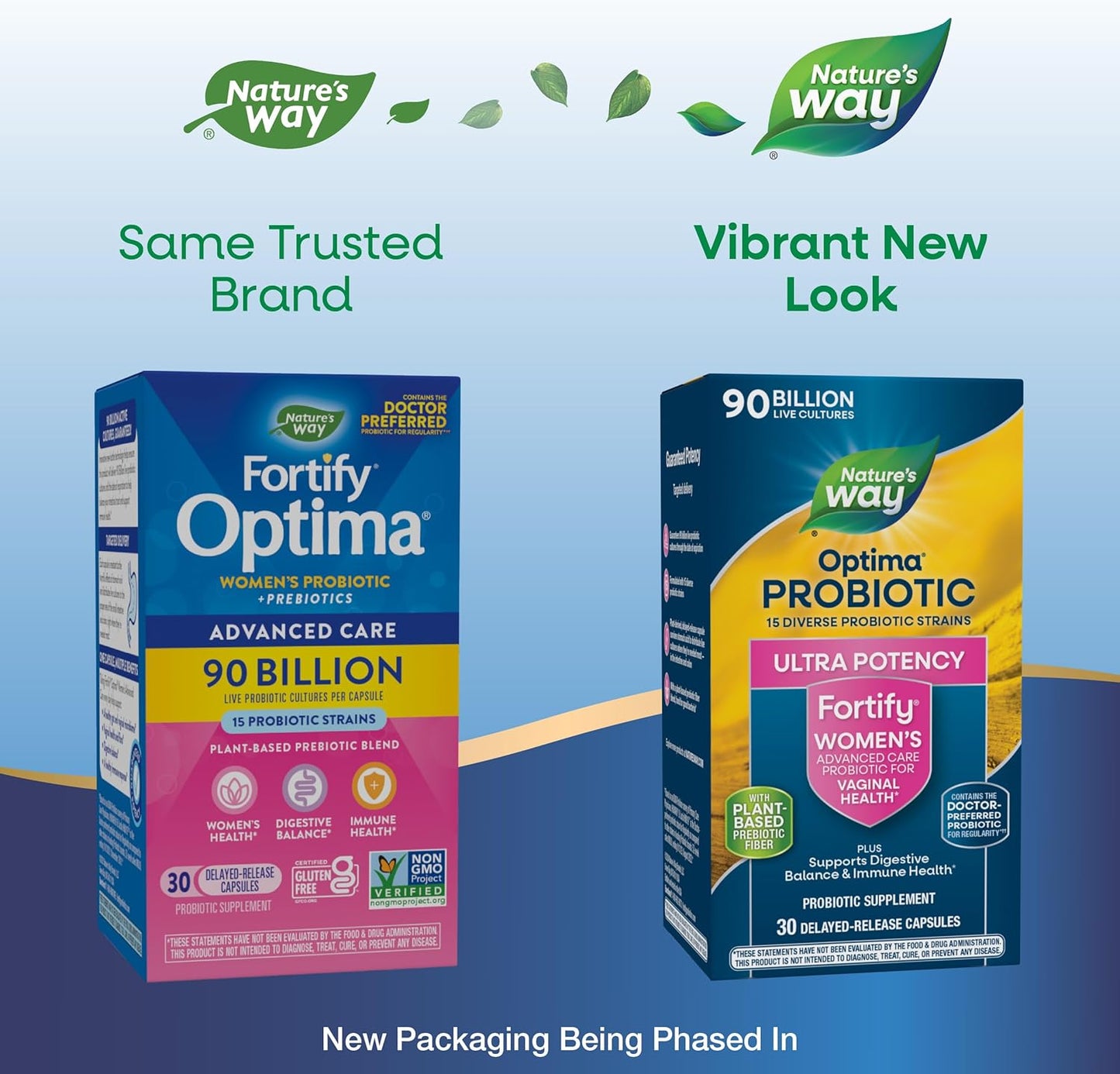 Fortify Optima Probiotic for Women - 90 Billion Live Cultures, Supports Vaginal & Digestive Health - 30 Capsules