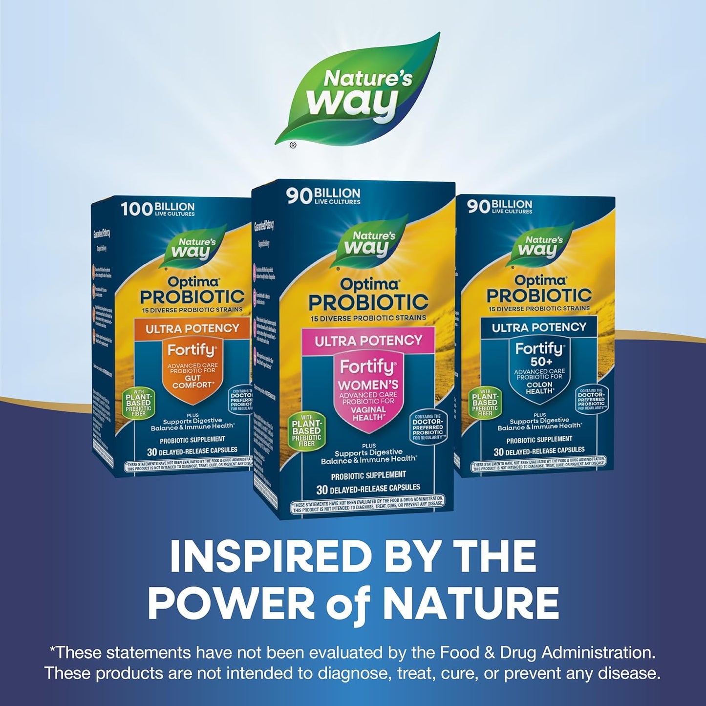 Fortify Optima Probiotic for Women - 90 Billion Live Cultures, Supports Vaginal & Digestive Health - 30 Capsules