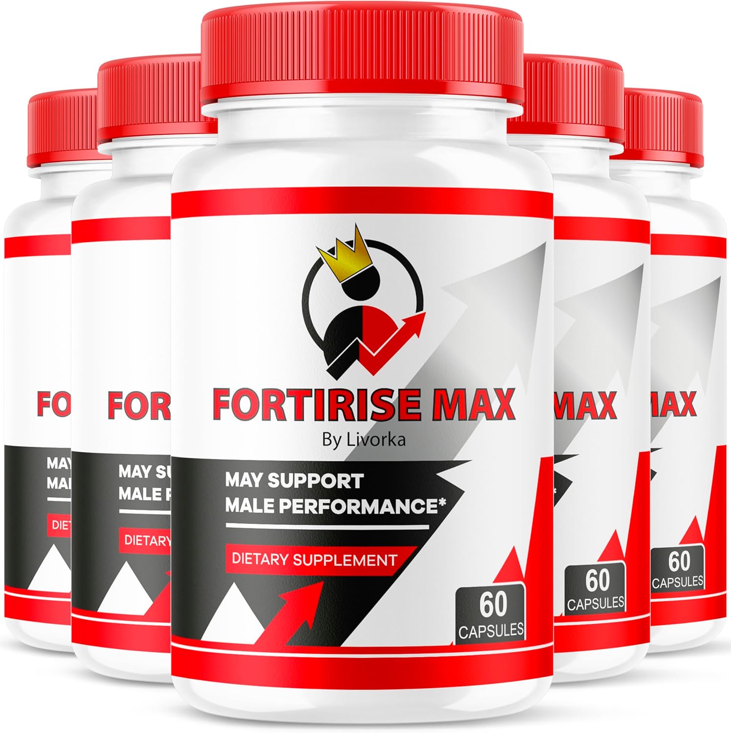 Fortirise Max Men's Supplement 300 Capsules (5 Pack) for 5 Months