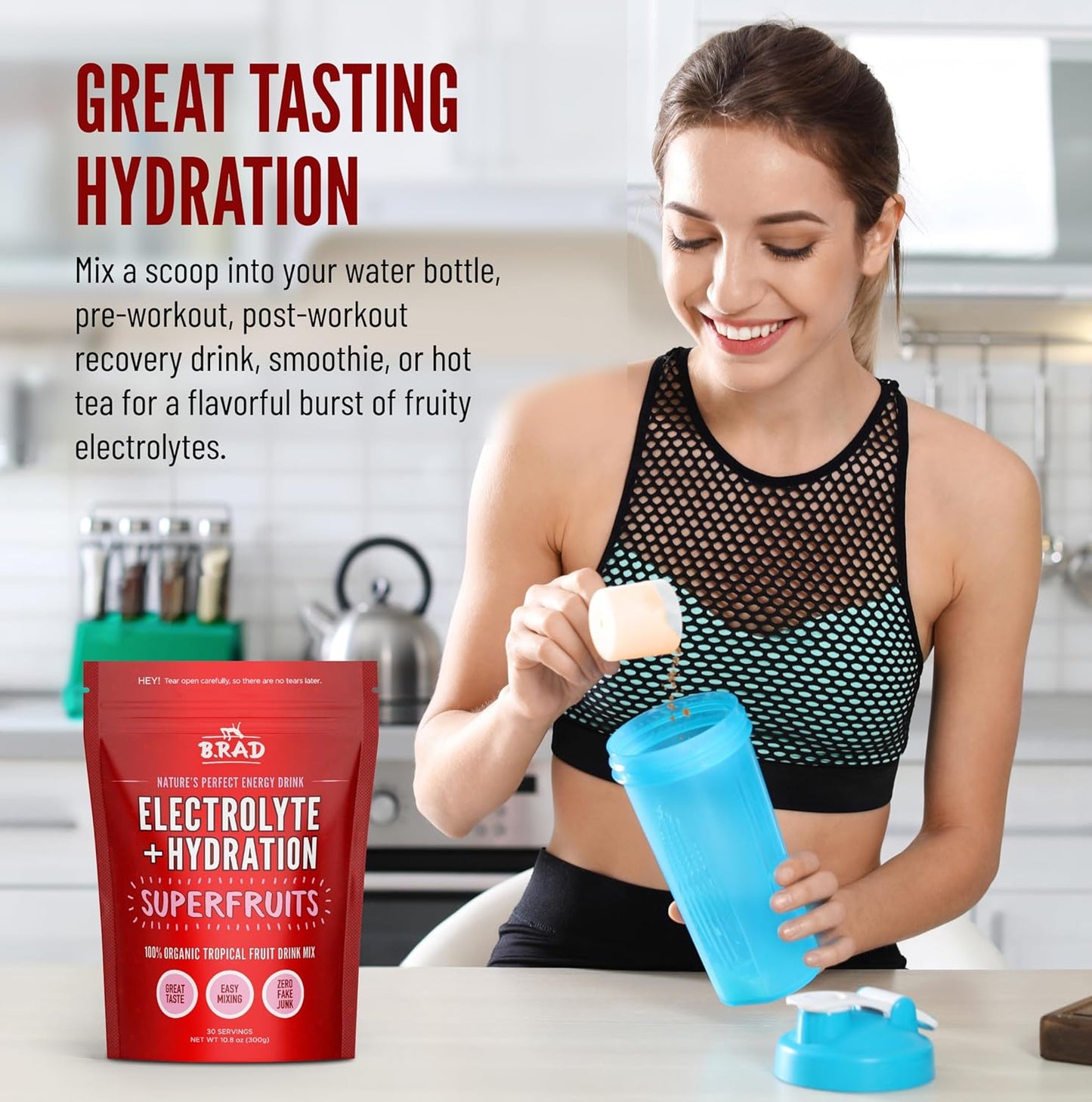 Freeze-Dried High-Antioxidant Tropical Fruit Powder for Hydration & Energy - 10.8 oz, 30 Servings