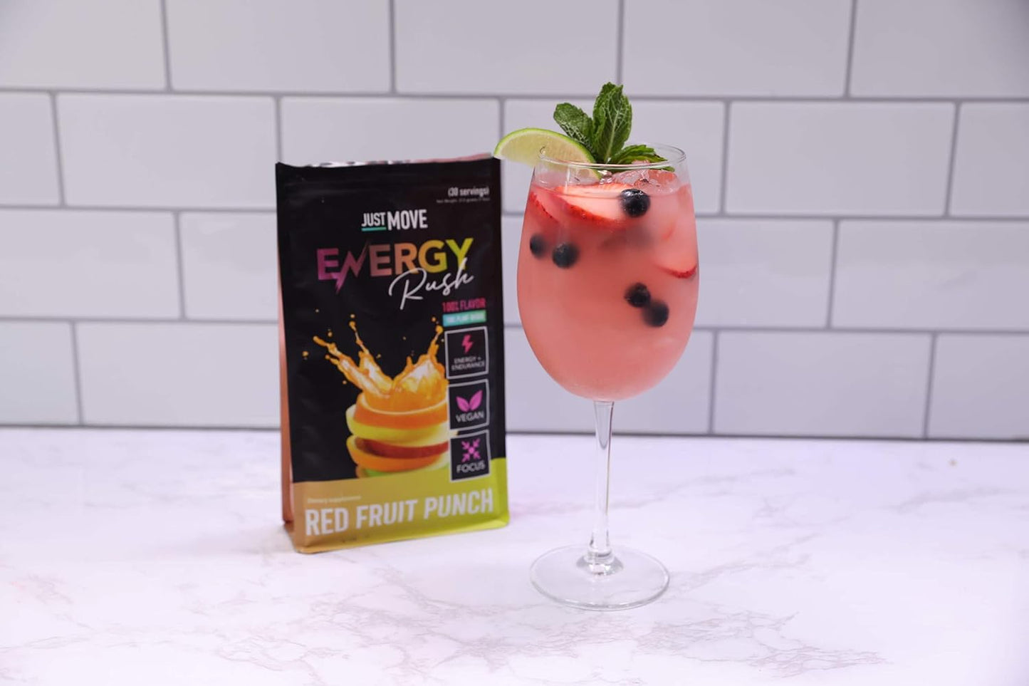 Fruit Punch Energy Rush Pre Workout Drink for Increased Performance