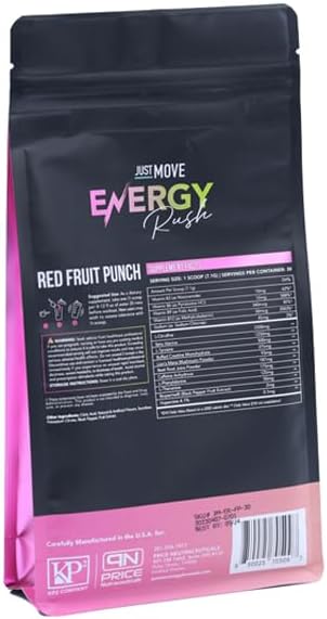Fruit Punch Energy Rush Pre Workout Drink for Increased Performance