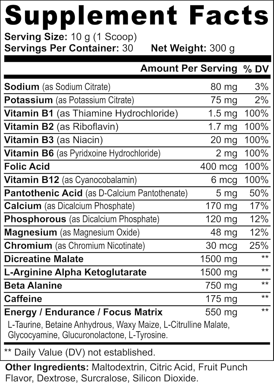 Fruit Punch Shredblast Pre-Workout Powder - Energy & Focus Formula, Keto-Friendly, 30 Servings