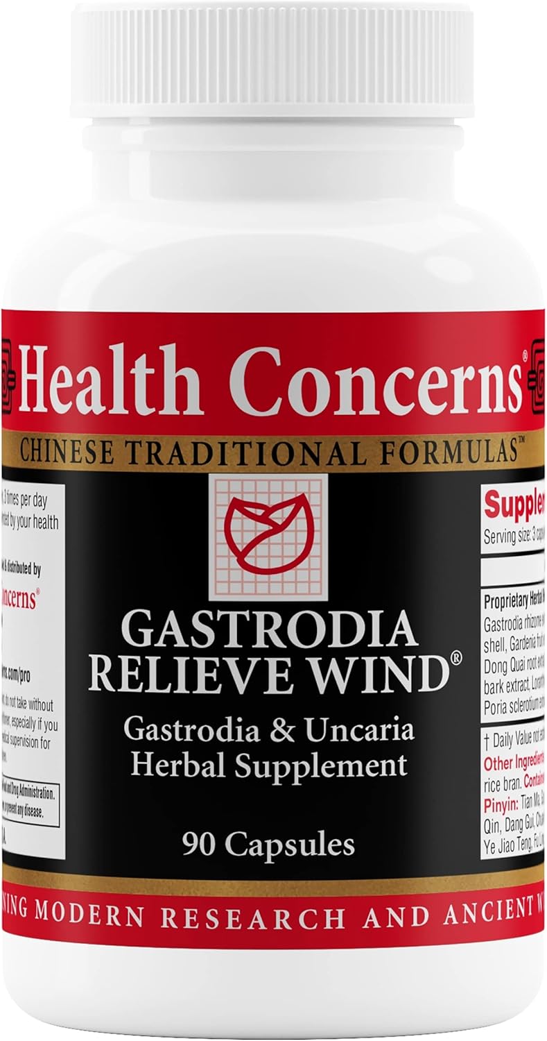 Gastrodia Relieve Wind Formula: Liver Health & Headache Relief Supplement - 90 Capsules for Health Concerns