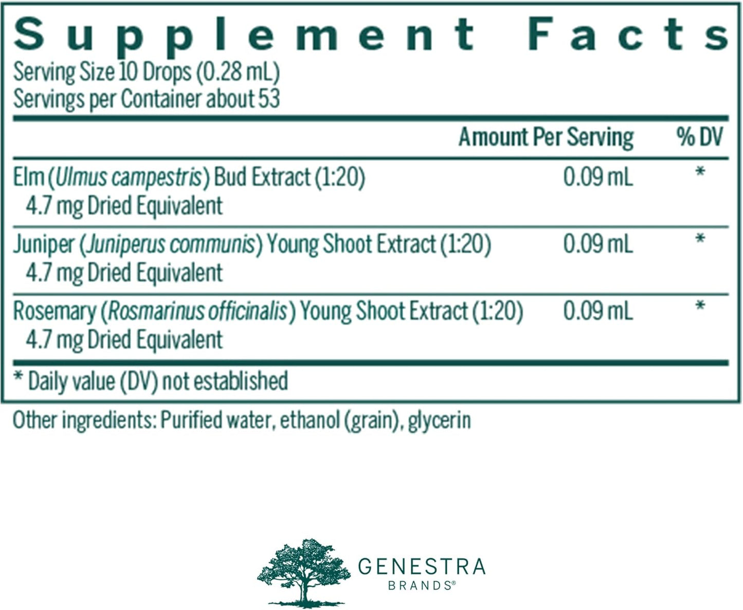 Genestra Brands Acn-gen Herbal Supplement with Elm, Juniper, and Rosemary Extracts - 0.5 fl. oz.