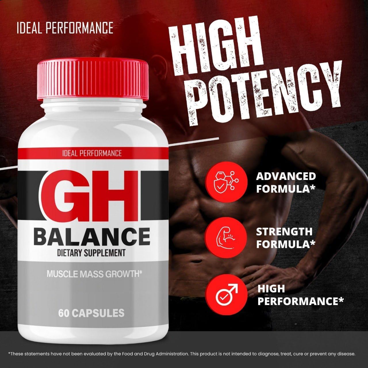 GH Balance Capsules - All Natural Maximum Strength Formula (3 Pack)