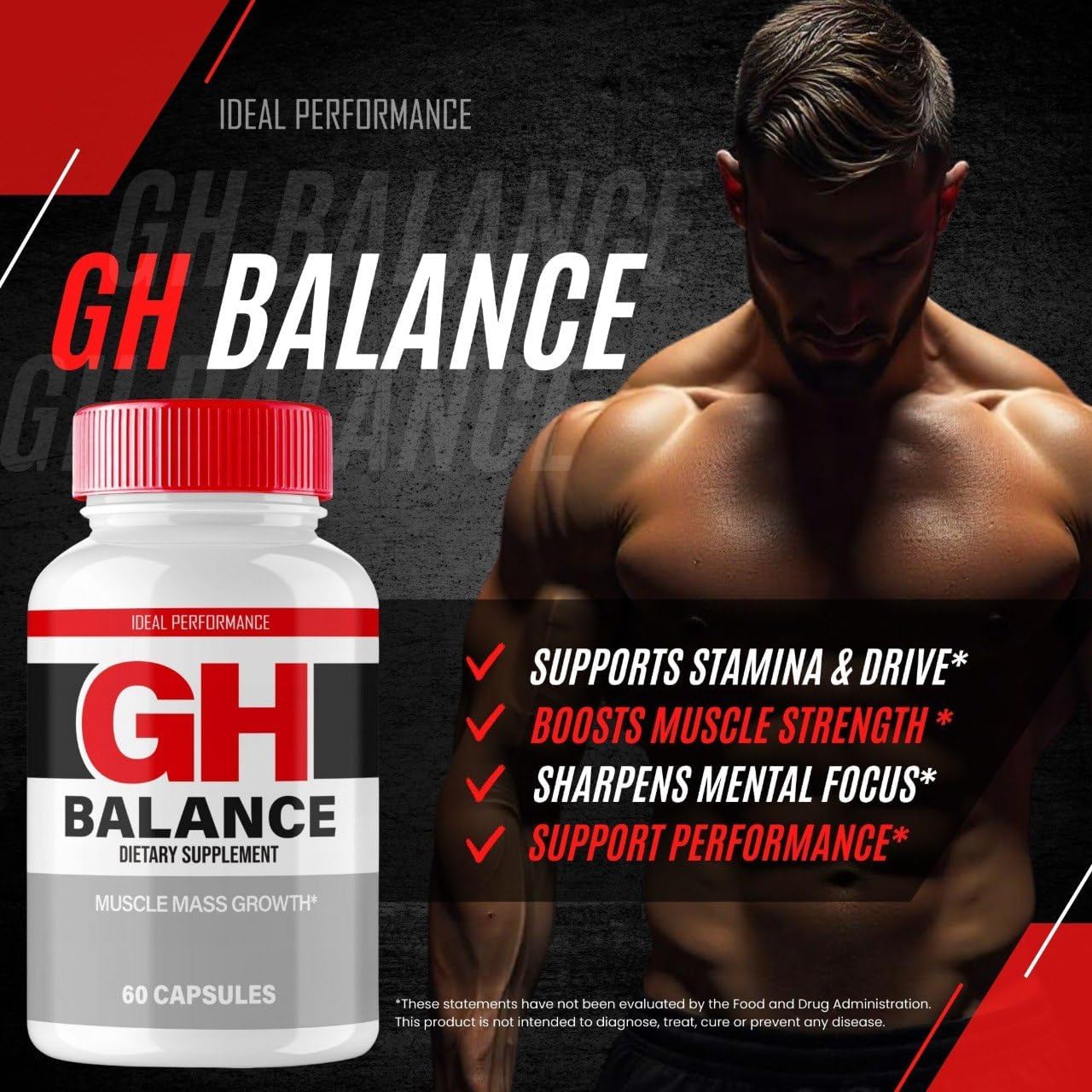GH Balance Capsules - All Natural Maximum Strength Formula (3 Pack)