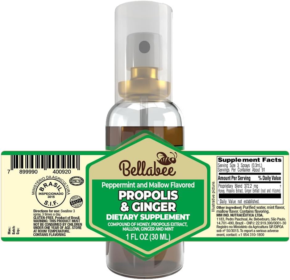 Ginger BellaBee Propolis Extract Supplement - Natural Dietary Support for Wellness and Immune Health