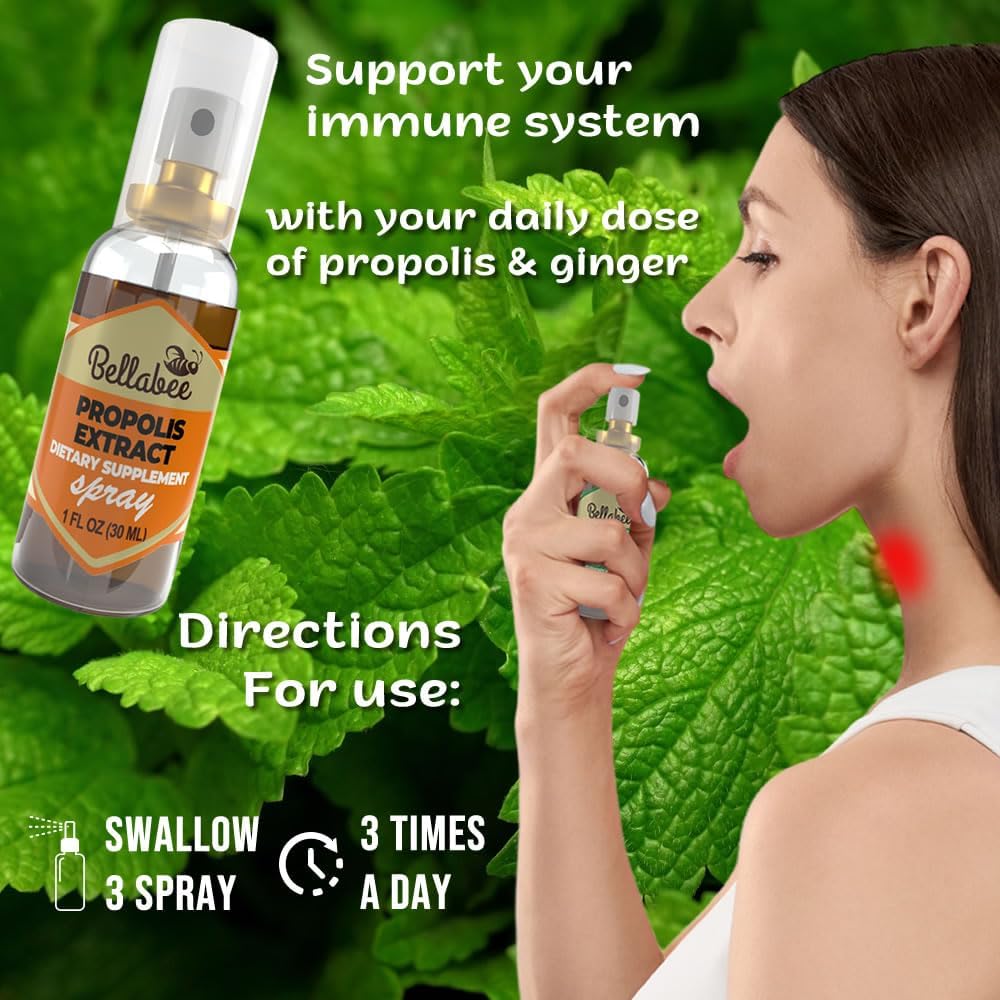 Ginger BellaBee Propolis Extract Supplement - Natural Dietary Support for Wellness and Immune Health