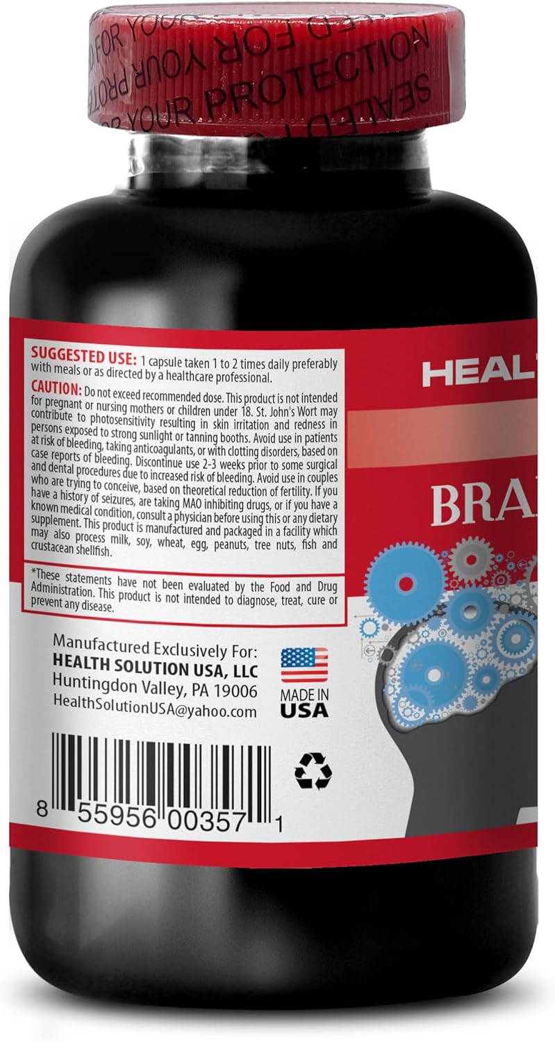 Ginkgo Biloba Extract Brain and Memory Booster Supplement - Improve Focus and Energy - 60 Capsules