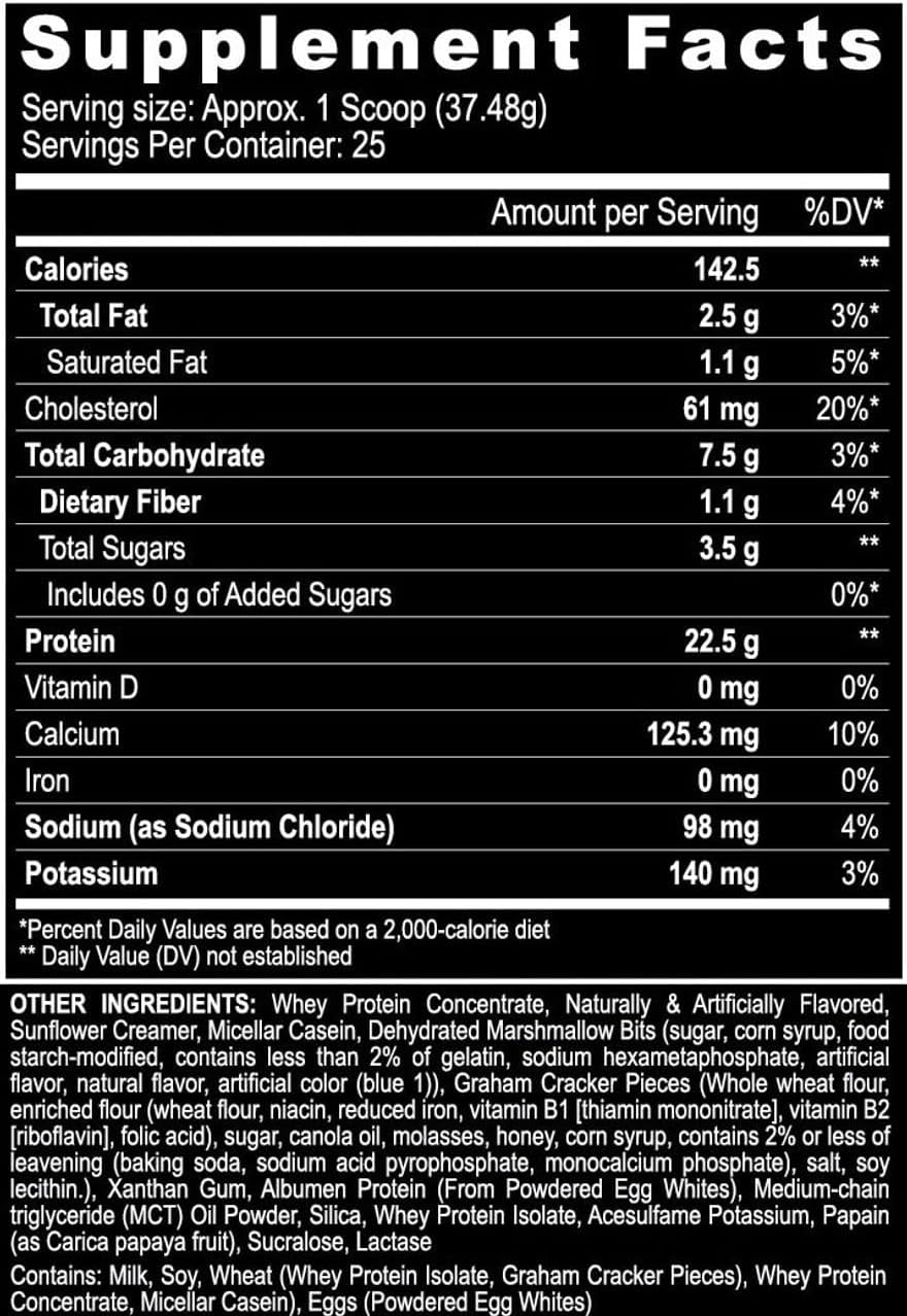 Global Nutrition Bundle for Black Magic Protein Powder - 2LB Campfire Smores Flavor with Whey, Egg, & Casein Complex, Enzymes, MCT, and Keychain