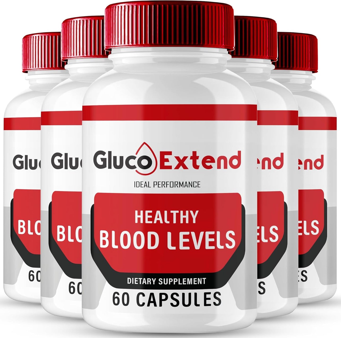 Gluco Extend Capsules - Maximum Strength Support Formula Supplement Pills for Health & Wellness - All Natural Formula with Official Reviews (5 Pack)