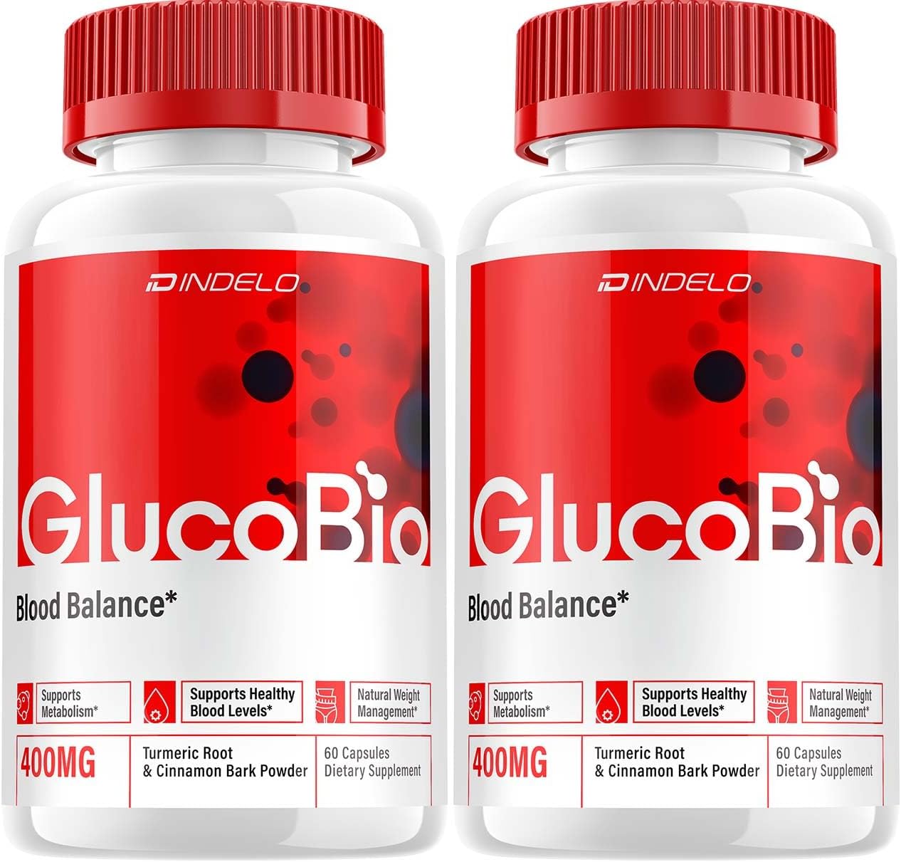 GlucoBio Advanced Supplement Capsules - Natural Formula for Healthy Glucose Levels (2 Pack - 120 Capsules)