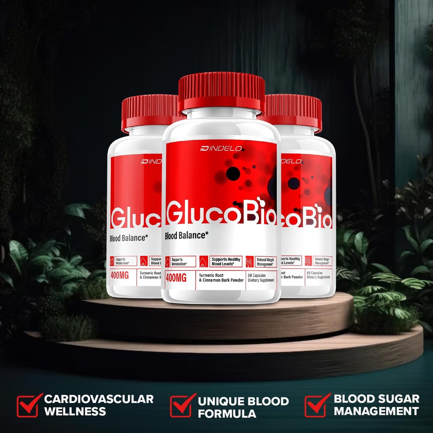 GlucoBio Advanced Supplement Capsules - Natural Formula for Healthy Glucose Levels (2 Pack - 120 Capsules)
