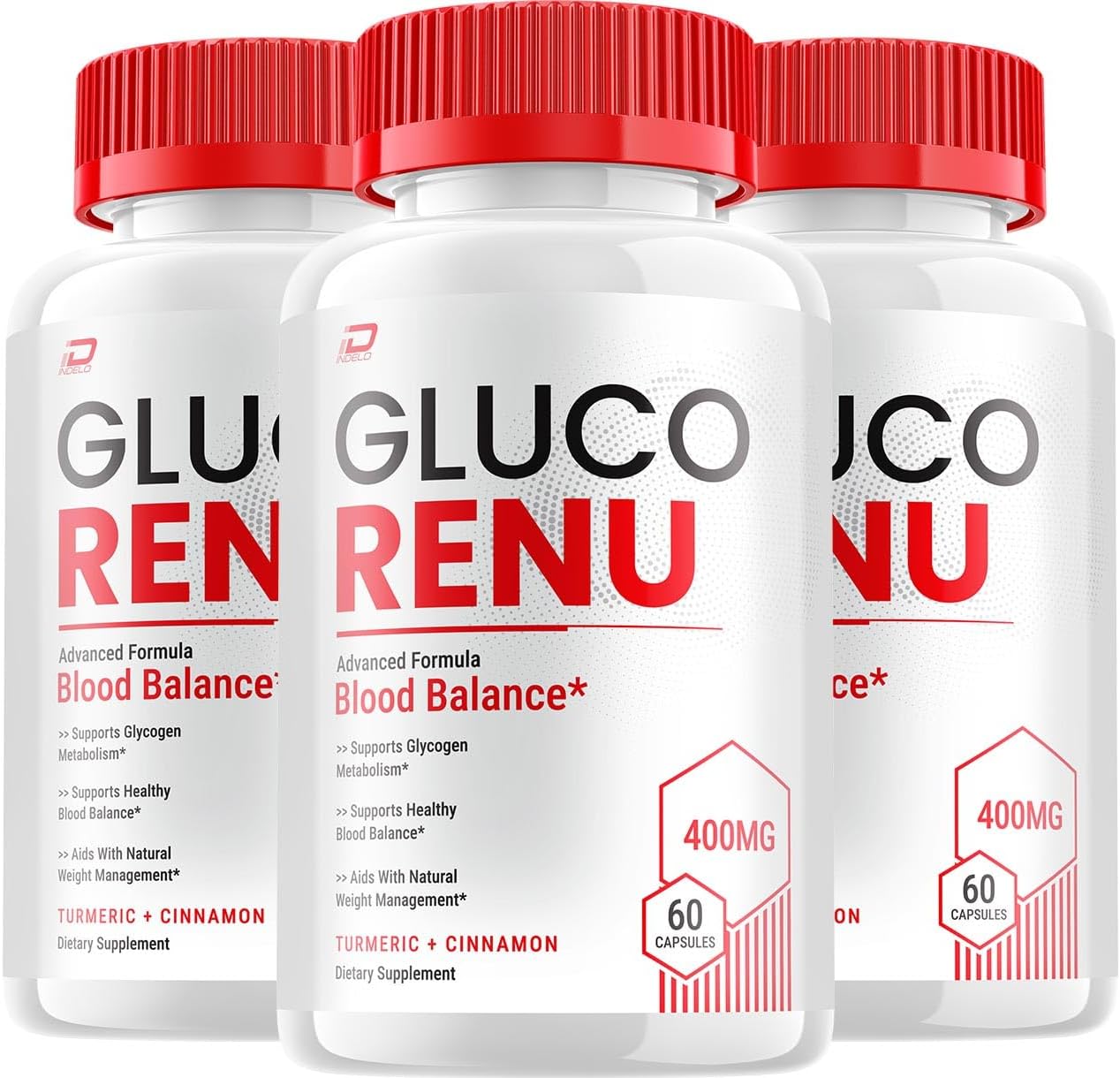 GlucoRenu Capsules - Advanced Natural Supplement for Healthy Glucose Levels, Maximum Strength Formula (3 Pack - 180 Capsules)