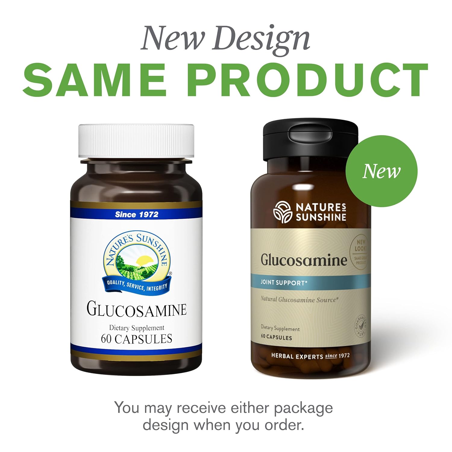 Glucosamine Capsules - Natural Joint Support Supplement by Nature's Sunshine