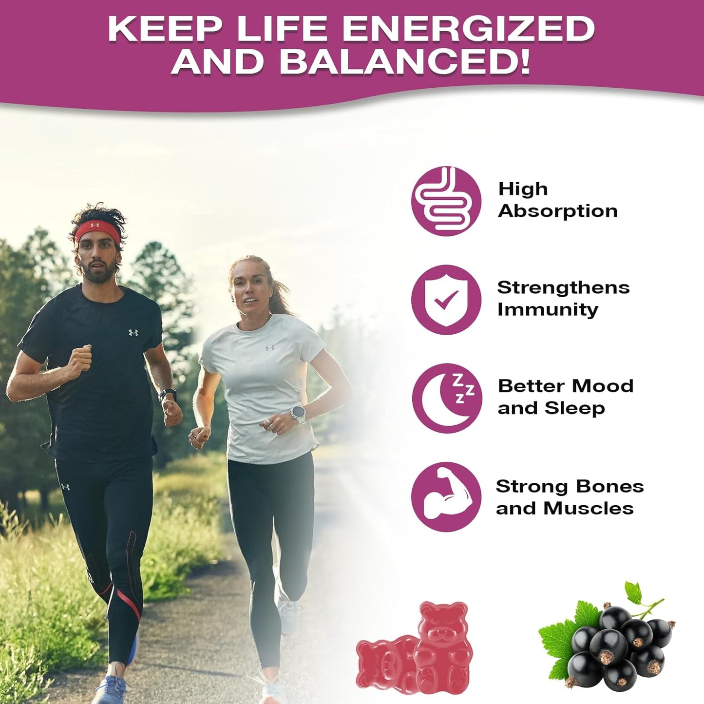 Glucosamine Chondroitin Gummies with MSM & Elderberry for Joint Support - 1 Pack